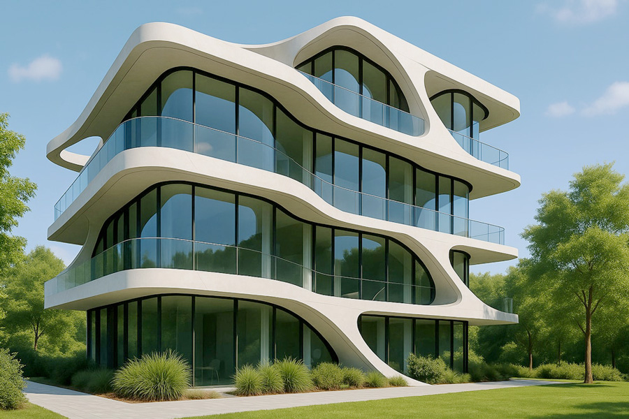 exoarq-immeuble-Lausanne-contemporain-vitre-visualisation-3d-architecturale Exoarq-image-rendu-realiste-3d-visualisation-architecturale